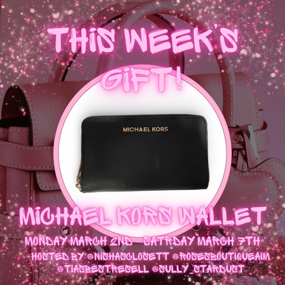 Michael Kors Handbags - Michael Kors Black Leather Wallet